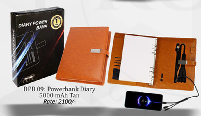 Powerbank Diary Tan