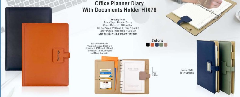 Office Planner Diary With Documents Holder H1078