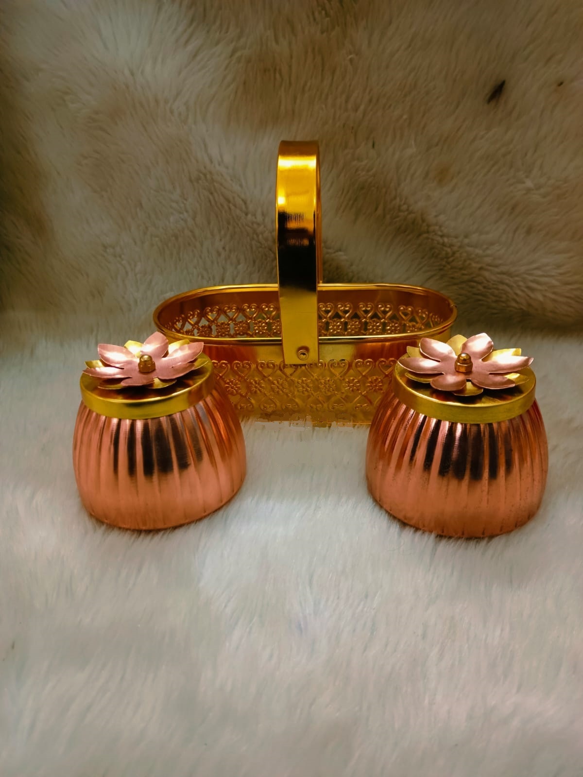 3.5 Inch Copper Hammered Bowl Set of 2 (Ubhi line)