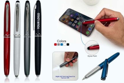 Metal Stylus Pen with Torch H265