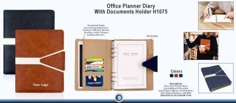 Office Planner Diary With Documents Holder H1075