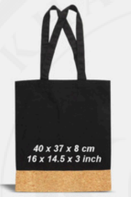 Cotton Tote Bag Cork Pattern